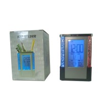 Digital Clock With Pen Stand